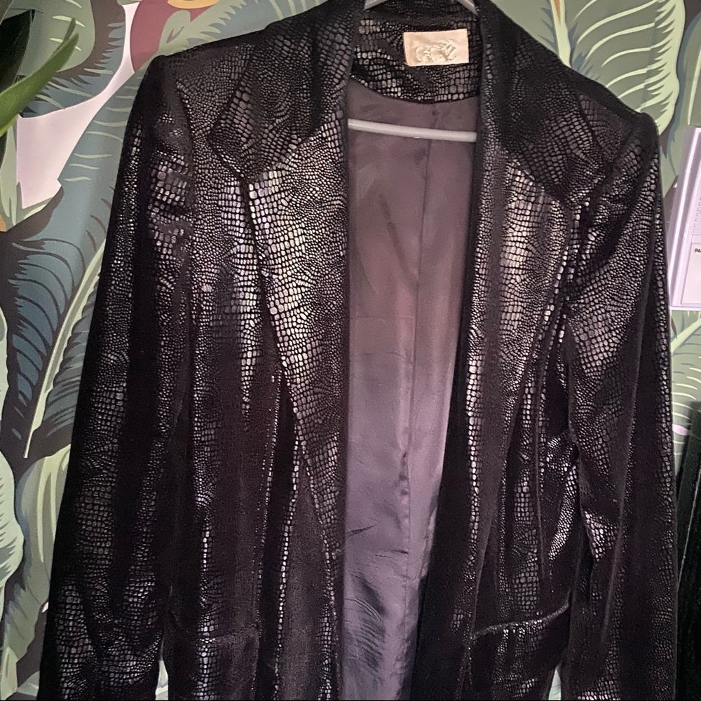 Cache snakeskin look blazer women’s large